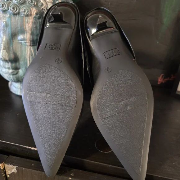 HANDCRAFTED Upcycled Faux Leather Black Boots HANDPAINTED Kitten Heel Ankle Shoe - Picture 17 of 17